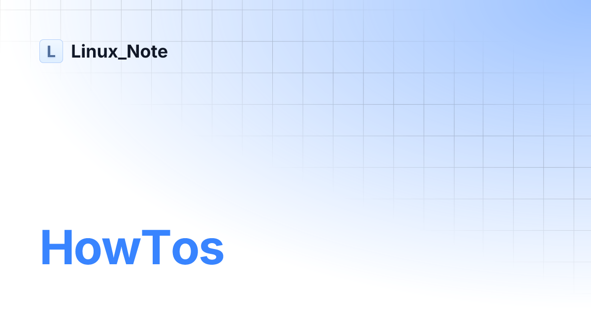 howtos-linux-note